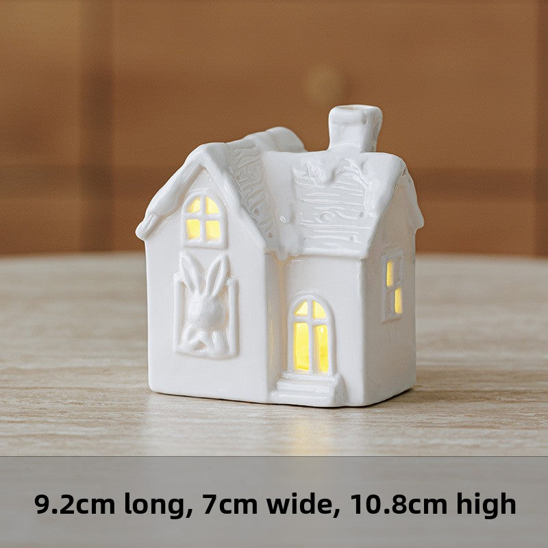 Lighted Ceramic Miniature Village Houses