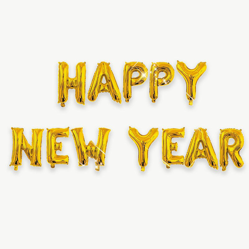Happy New Year Foil Letter Balloons - 16 Inch