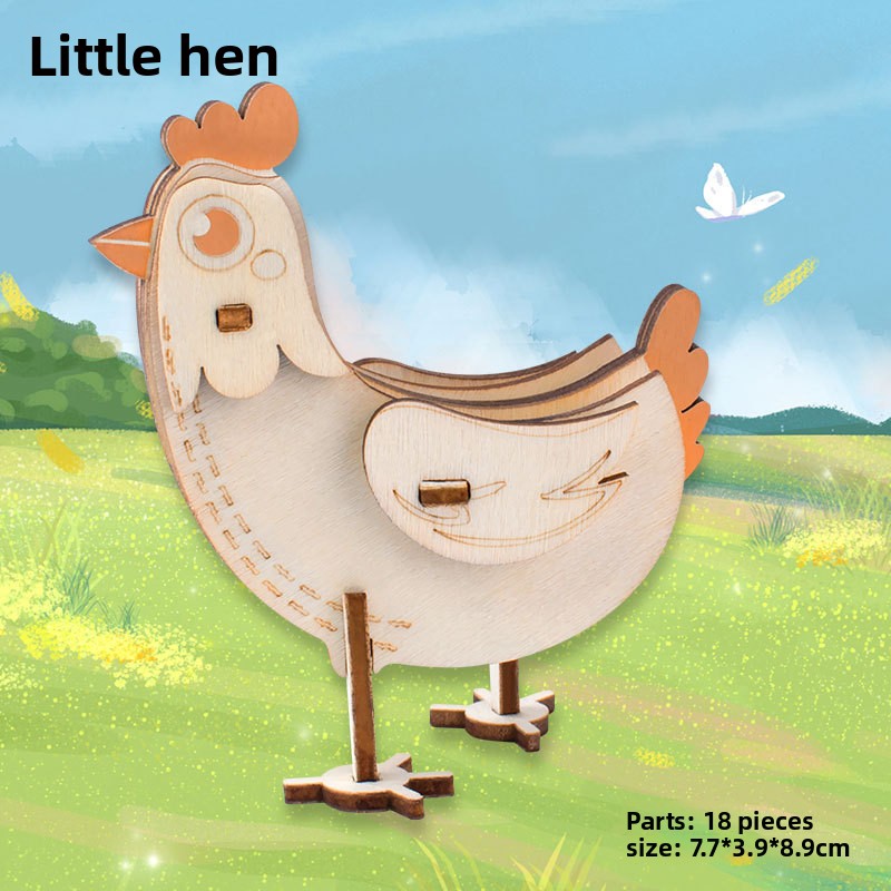 Wooden Animal and Vehicle 3D Puzzle Models