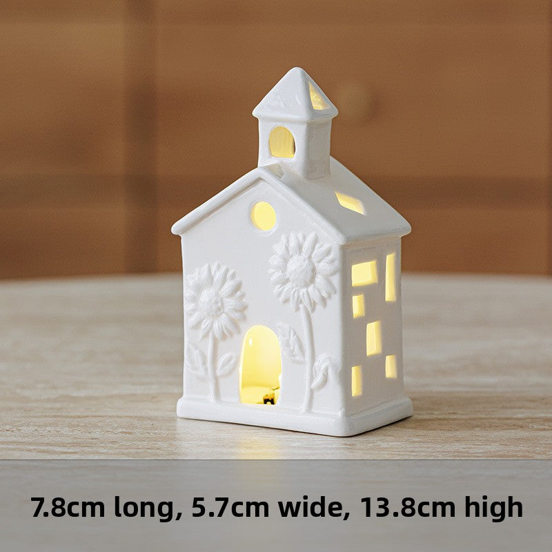 Lighted Ceramic Miniature Village Houses
