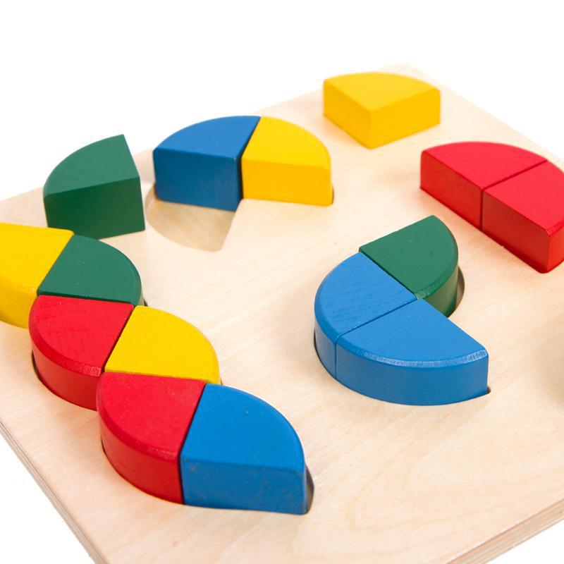 Wooden Geometric Shape Puzzle Board