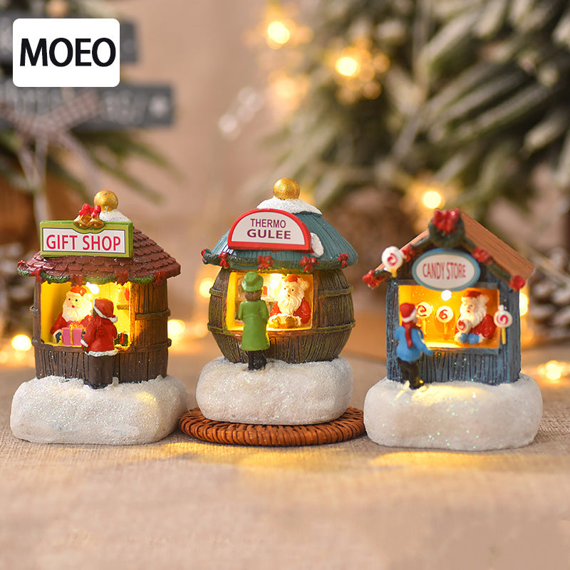 Christmas Miniature Village Shops