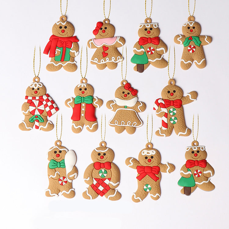 Gingerbread Christmas Tree Ornament Set