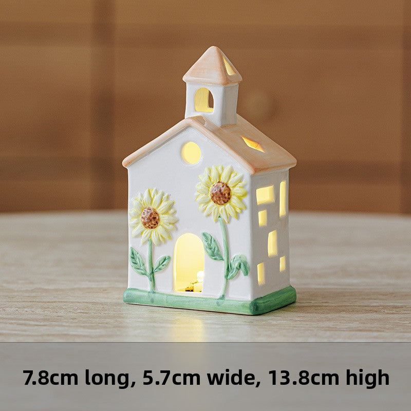 Lighted Ceramic Miniature Village Houses