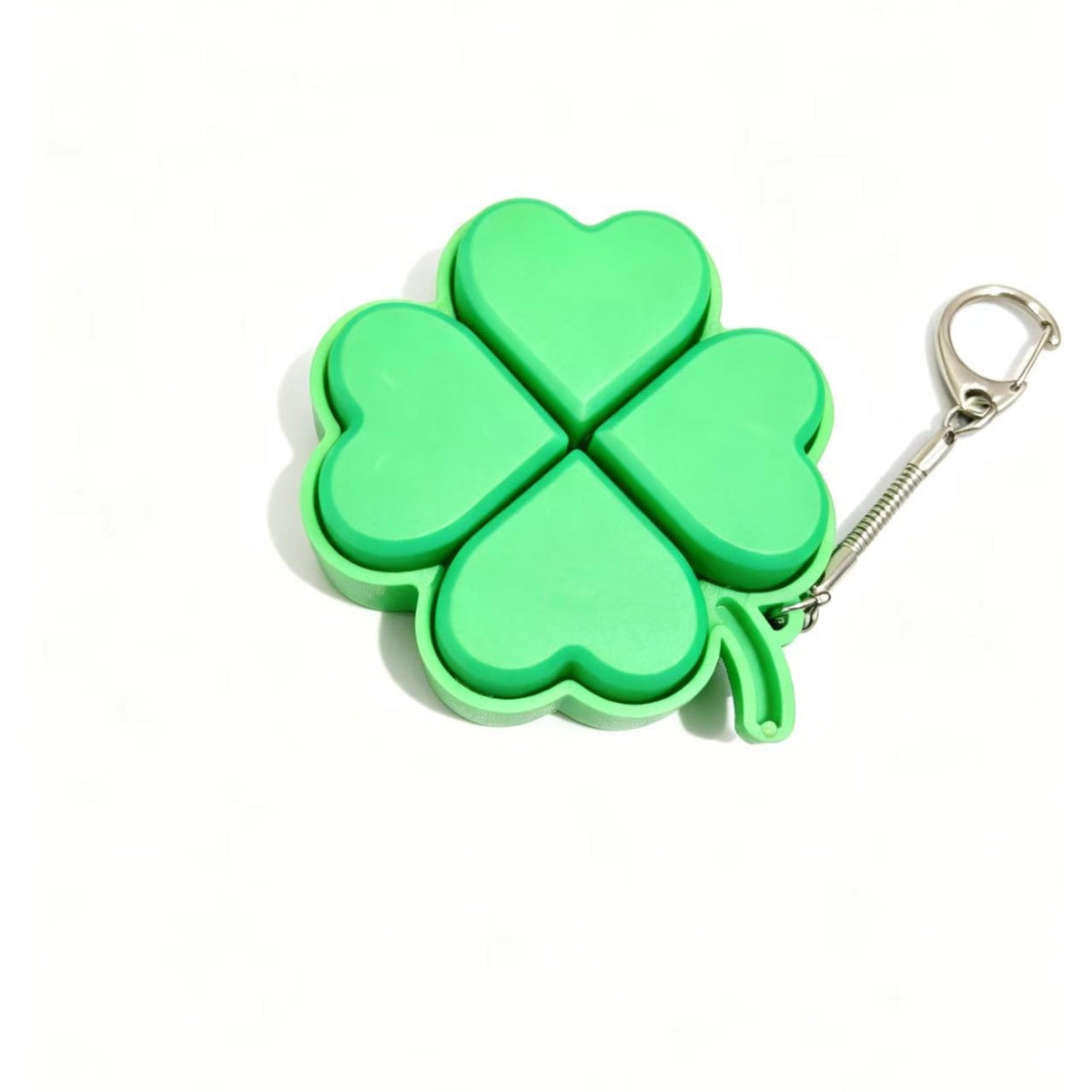 Four-Leaf Clover Button Keychain
