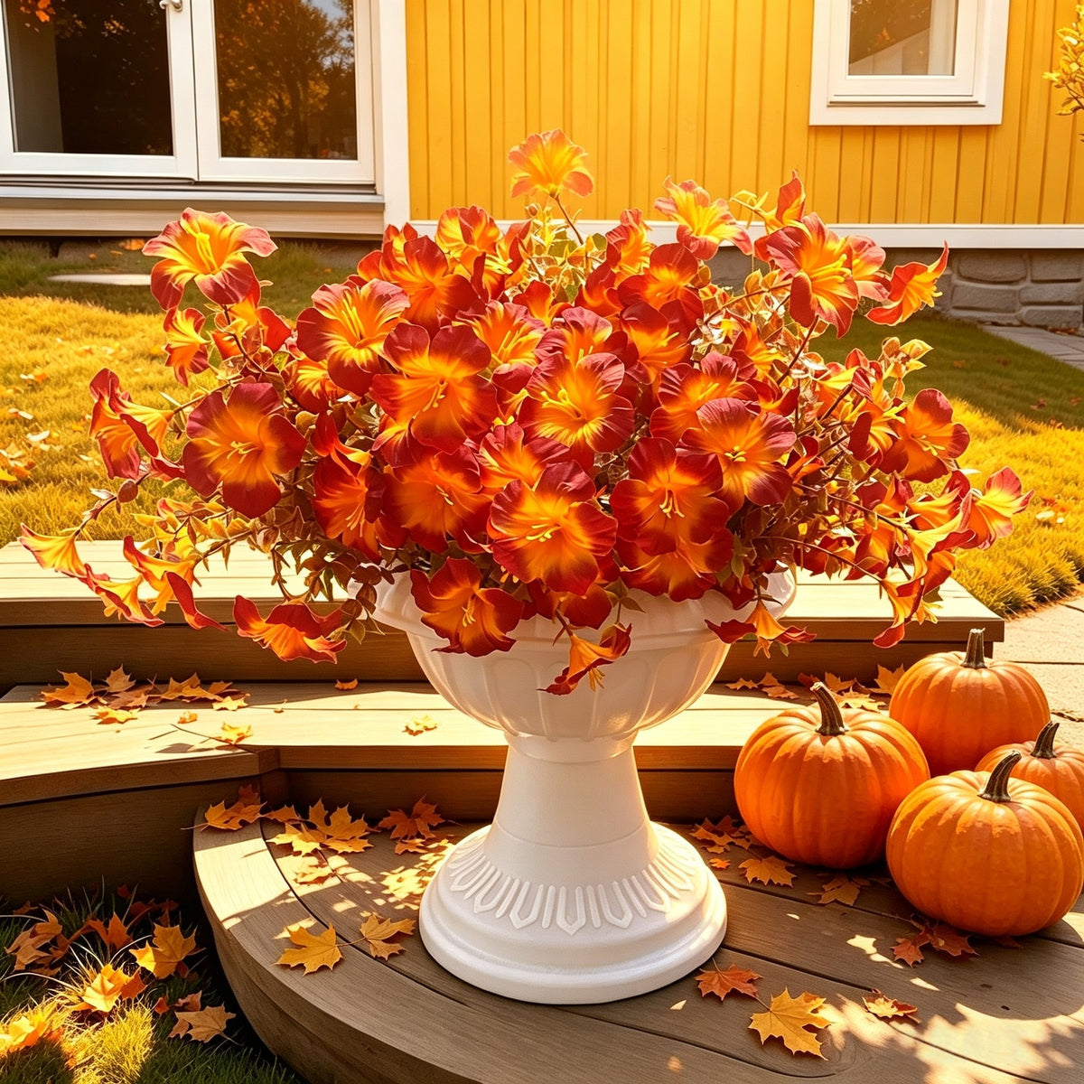 Autumn Artificial Morning Glory Bouquet
