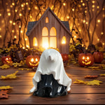 Ghost & Pumpkin Resin Figurine