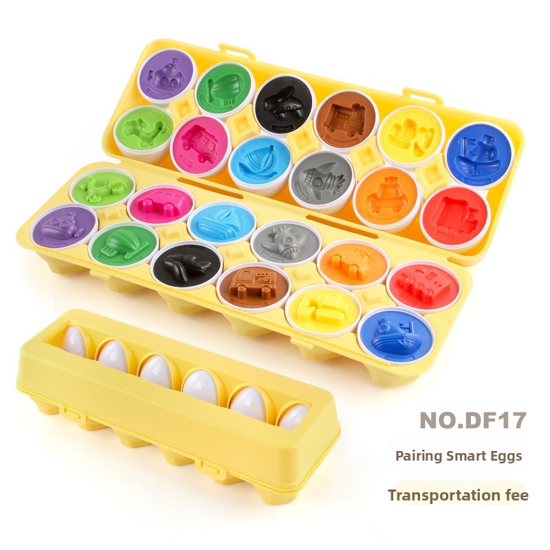 Color and Shape Matching Egg Puzzle Sets