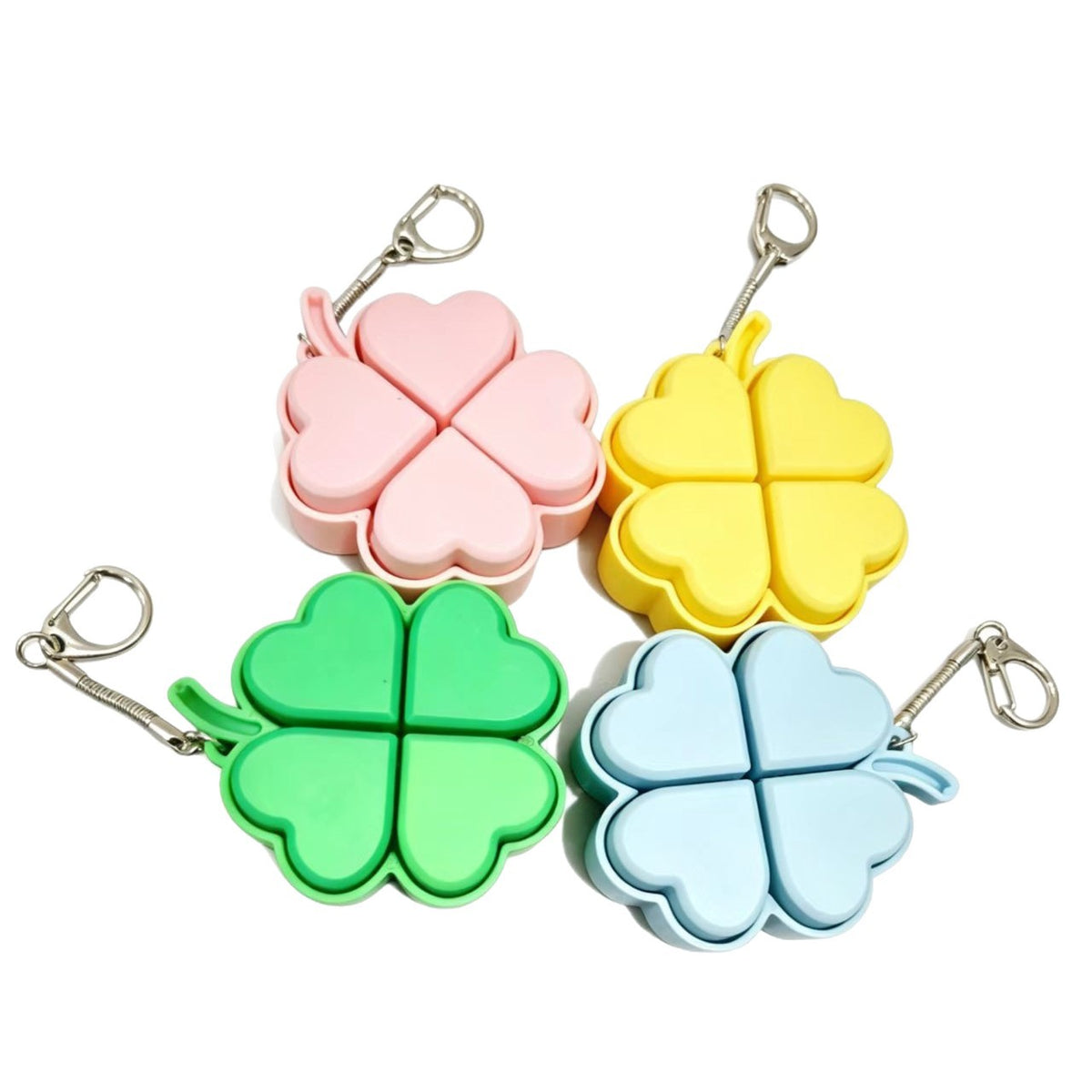 Four-Leaf Clover Button Keychain