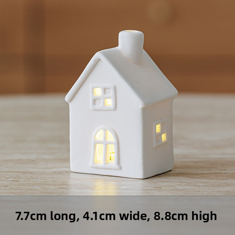 Lighted Ceramic Miniature Village Houses