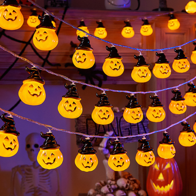 Autumn Pumpkin & Maple Leaf LED String Lights