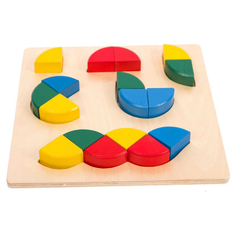 Wooden Geometric Shape Puzzle Board