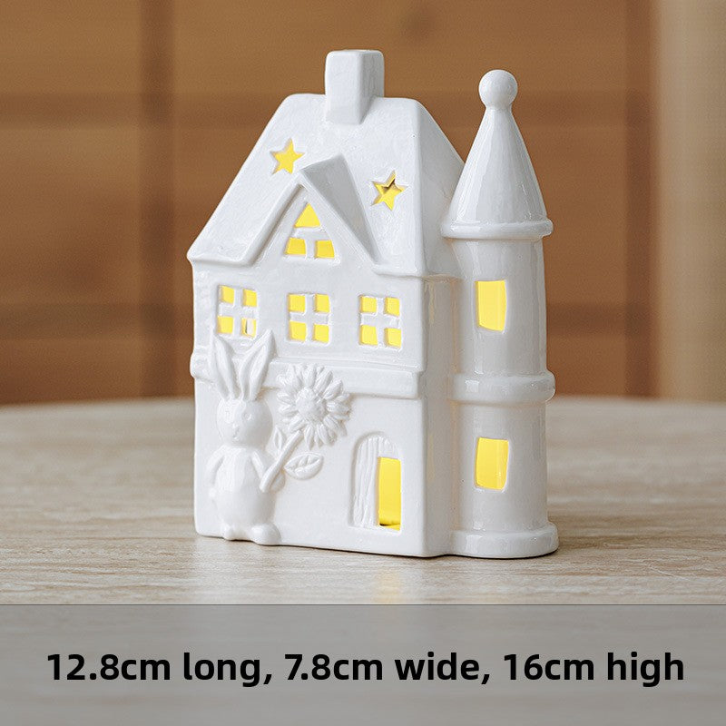 Lighted Ceramic Miniature Village Houses