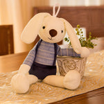 Plush Rabbit in a Colorful Sweater