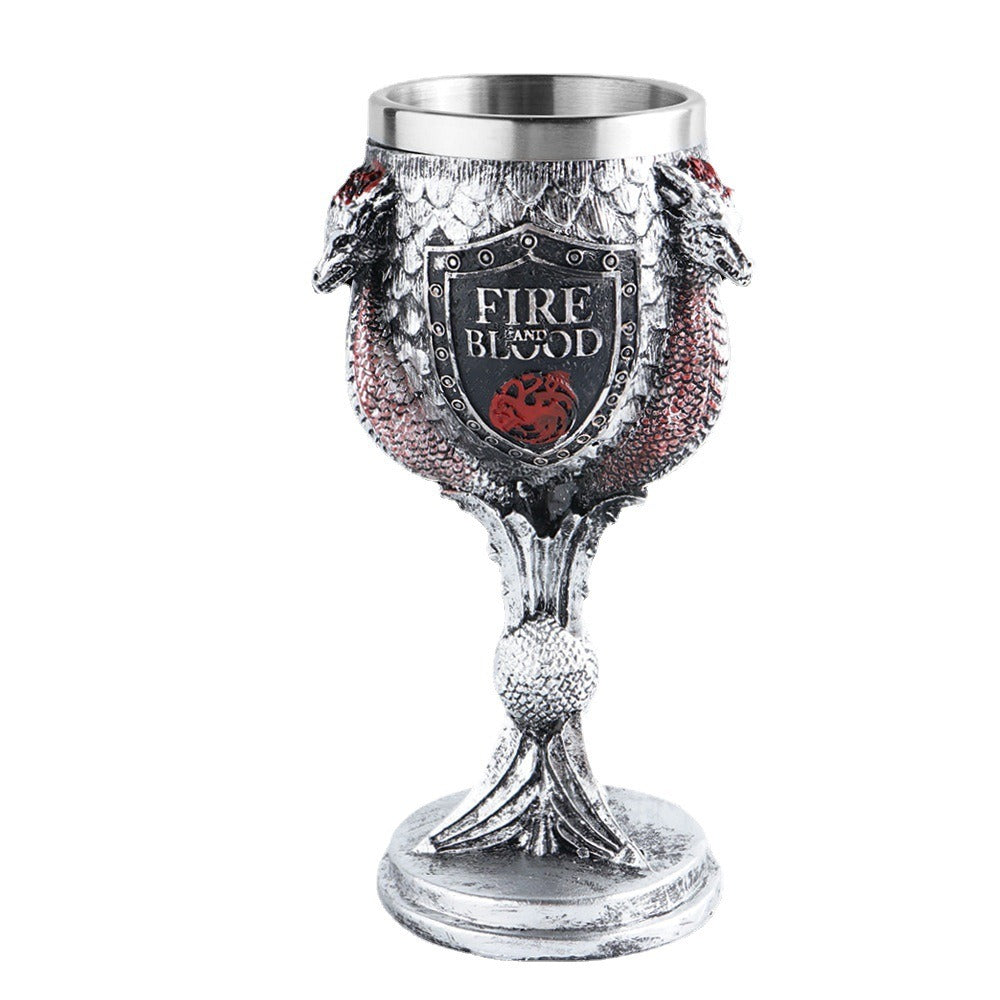 Three-Sided Dragon Skull Cup