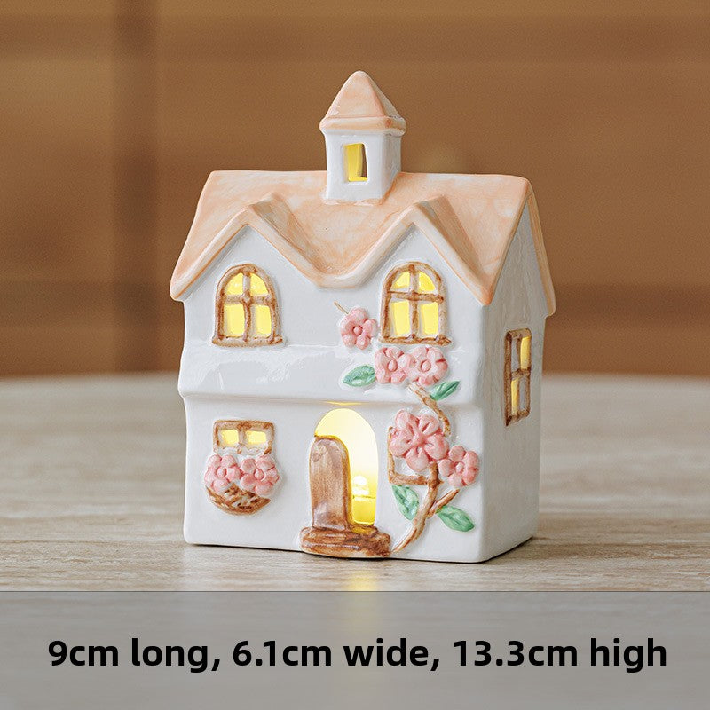 Lighted Ceramic Miniature Village Houses