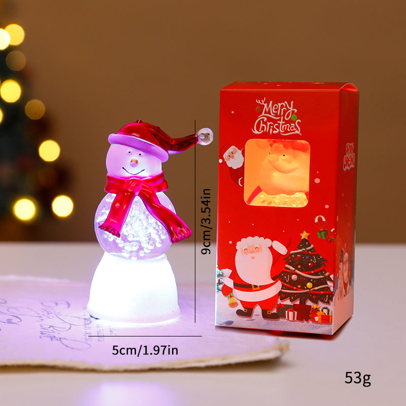 Light-Up Christmas Snowman & Santa Figurines