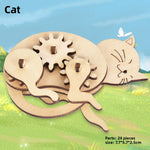 Wooden Animal and Vehicle 3D Puzzle Models