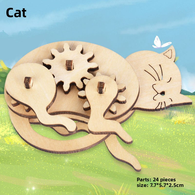 Wooden Animal and Vehicle 3D Puzzle Models