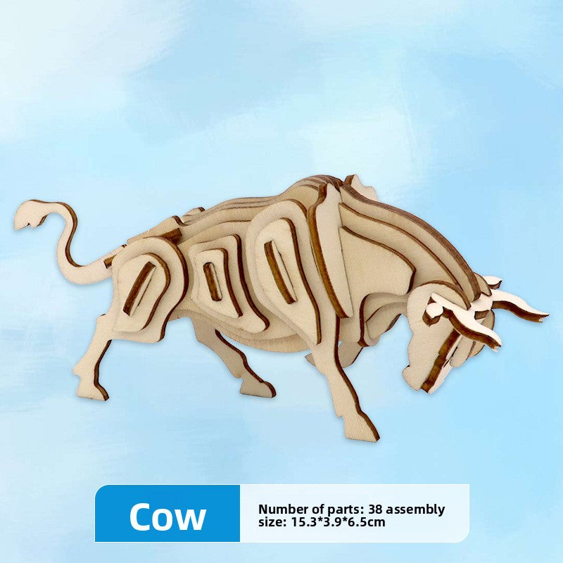 Wooden Animal and Vehicle 3D Puzzle Models