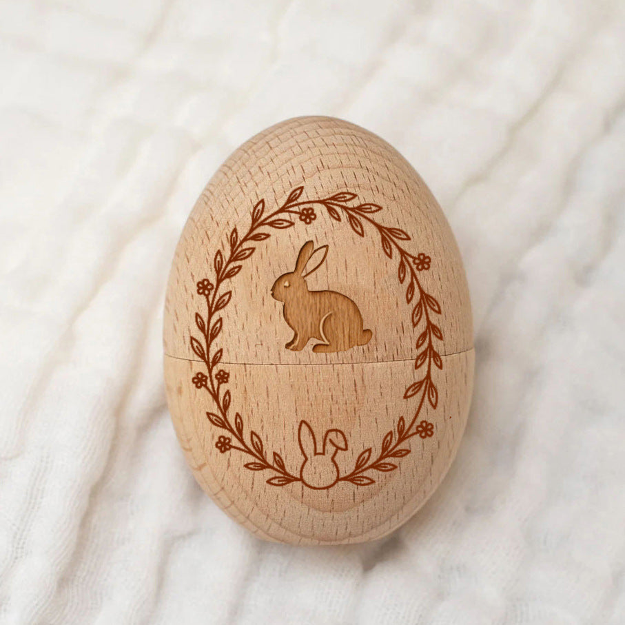 Laser-Cut Wooden Easter Egg Ornaments