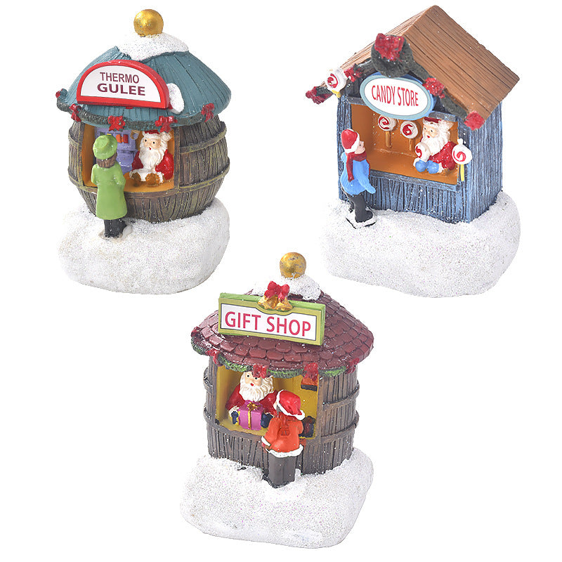 Christmas Miniature Village Shops
