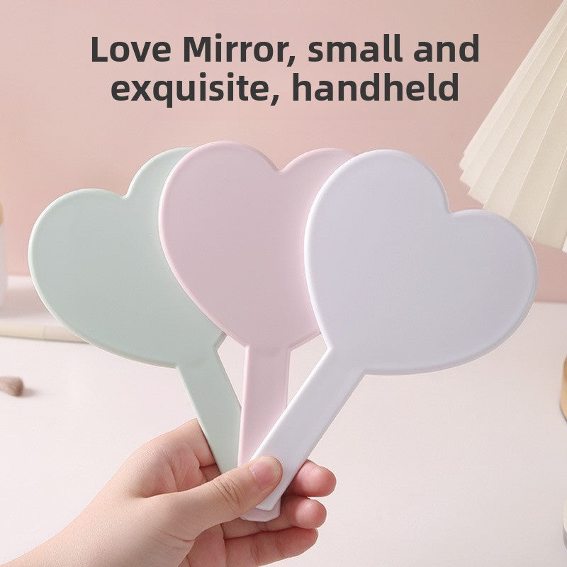 Heart-Shaped Handheld Mirror