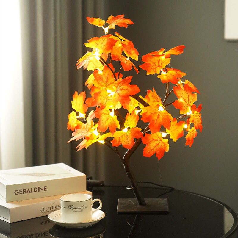 Maple Leaf LED String Lights with USB Power