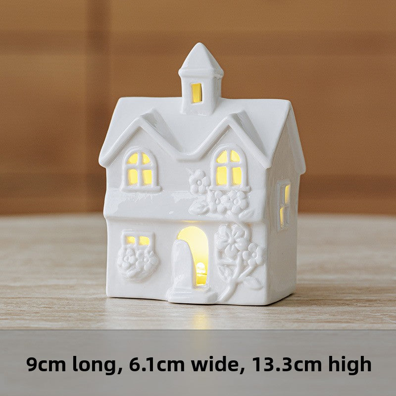 Lighted Ceramic Miniature Village Houses