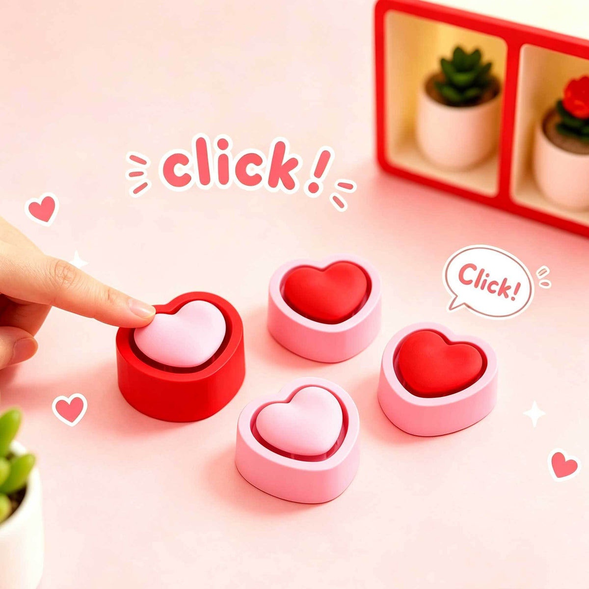 Heart-Shaped Clicker Fidget