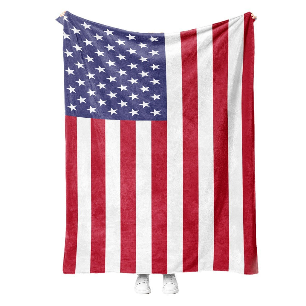 American Flag Flannel Throw Blanket