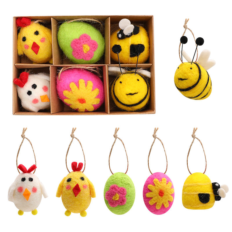 Easter Bunny, Egg & Flower Hanging Ornaments