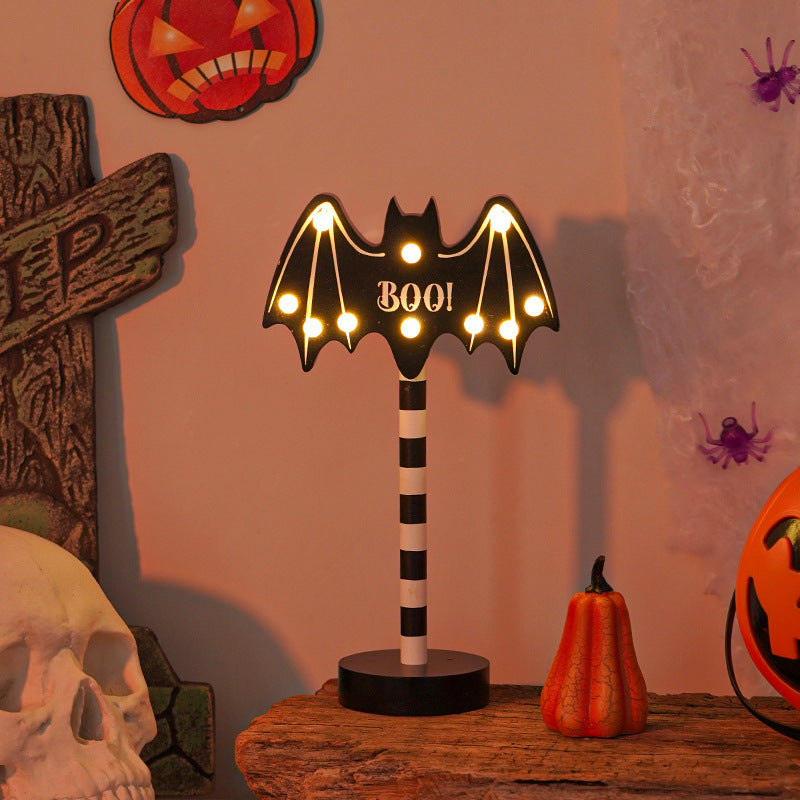 Wooden Halloween LED Night Light