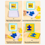 Wooden Shape Puzzle Blocks with Challenge Cards