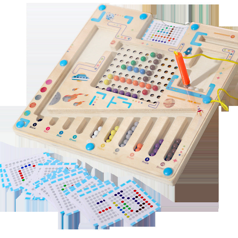 Wooden Color Pattern Maze Board