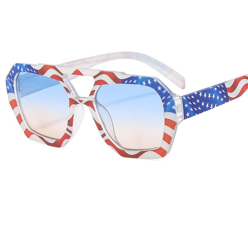American Flag Double-Bridge Glasses