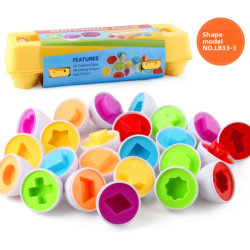 Color and Shape Matching Egg Puzzle Sets