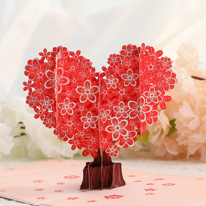 Heart Blossom Tree Pop-Up Greeting Card