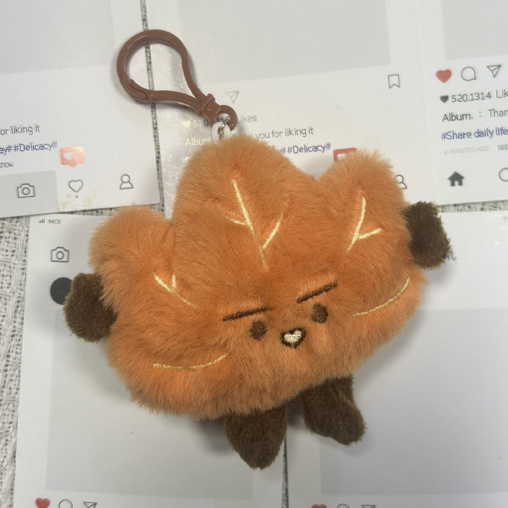 Plush Maple Leaf Bag Charm