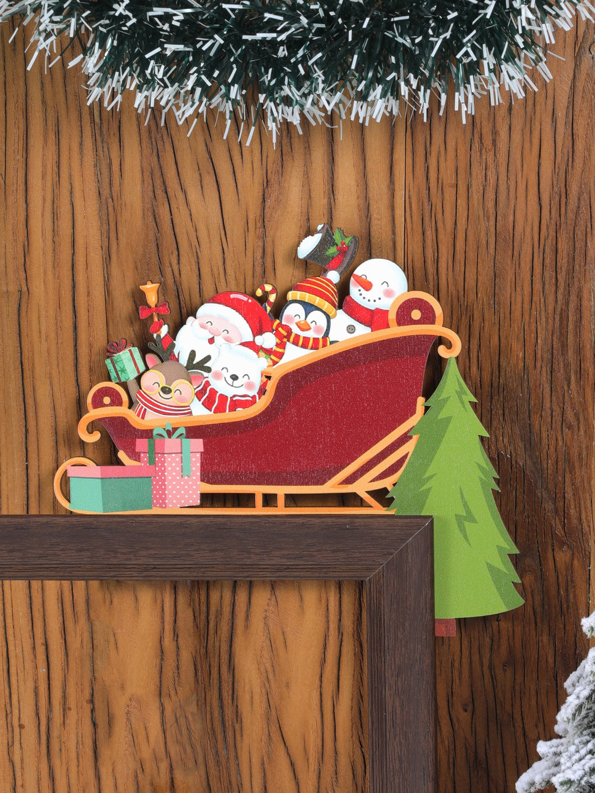 Wooden Christmas Door Corner Decorations
