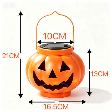 Solar Halloween Pumpkin Iron Lantern