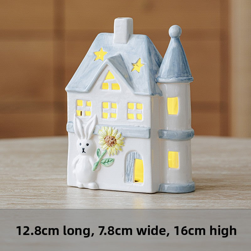 Lighted Ceramic Miniature Village Houses