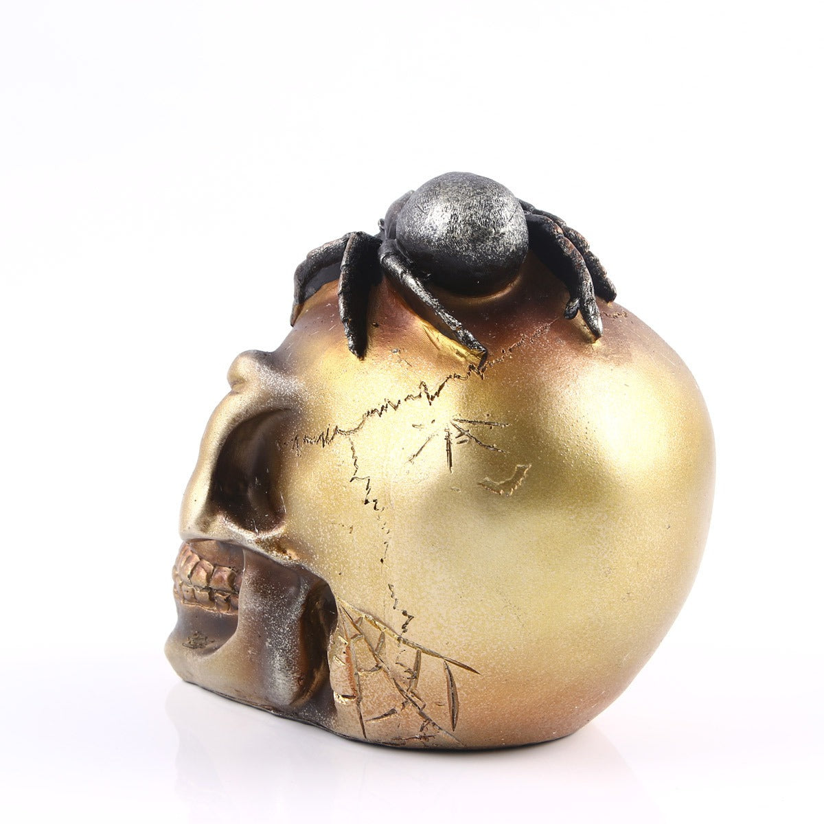 Spider Skull Resin Decoration