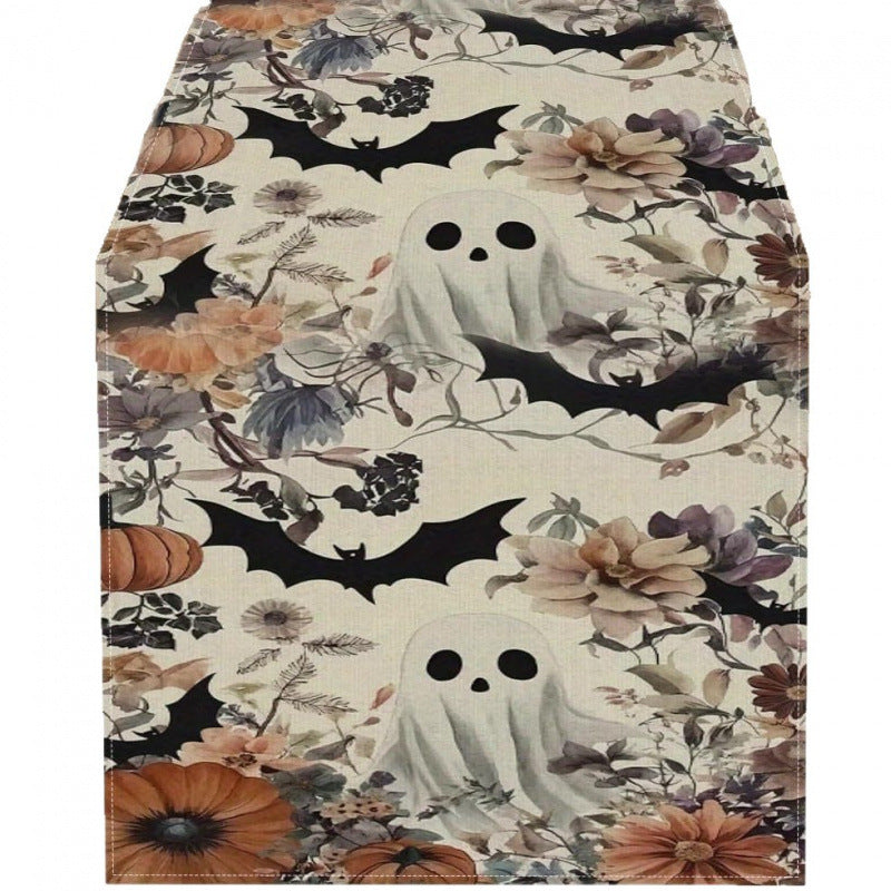 Halloween Pumpkin & Ghost Table Runner