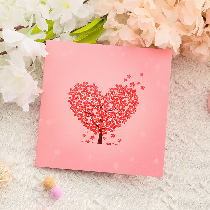 Heart Blossom Tree Pop-Up Greeting Card