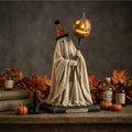 Glowing Ghost Pumpkin Figurine