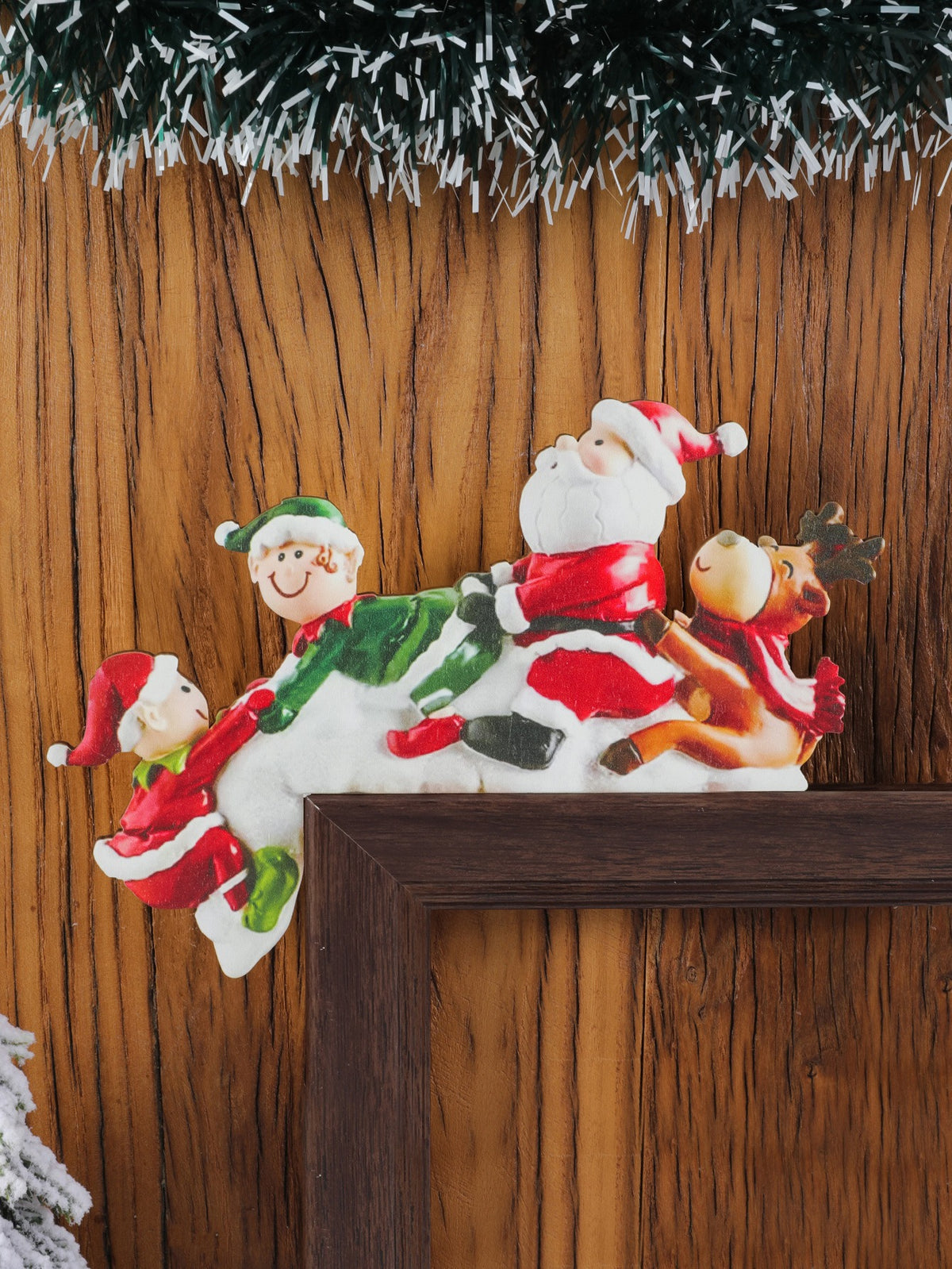 Wooden Christmas Door Corner Decorations