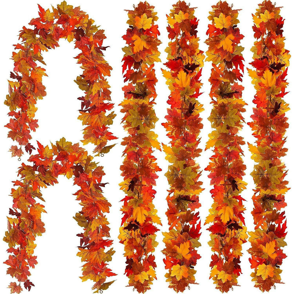 Artificial Maple Leaf Garland for Autumn