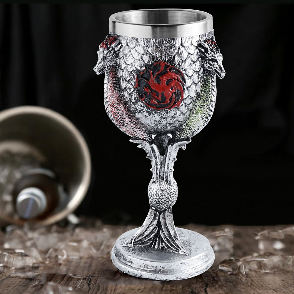 Three-Sided Dragon Skull Cup