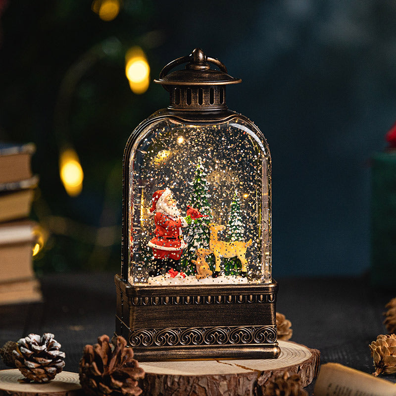 Lighted Christmas Water-Filled Lantern